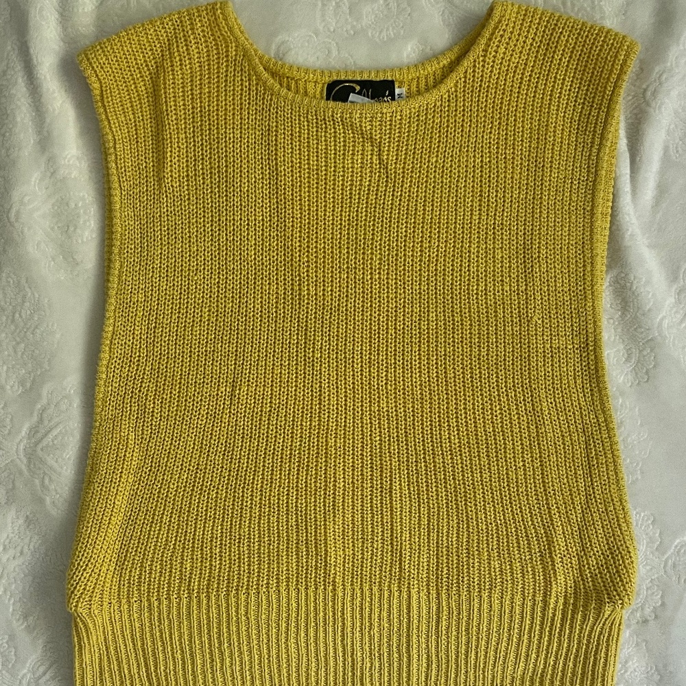 Goldman's Yellow Knitted Tank